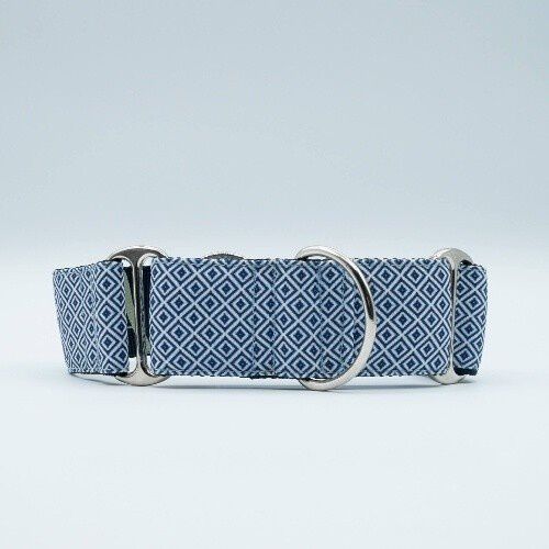 Baona collar martingale zanzibar de nylon reciclado azul para perros, , large Imagen numero 3