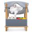 COSTWAY Casa de Gato de Madera de 2 Niveles, Árbol para Gatos Moderno con Condo Semi-Cerrado, Ropa Removible, Espacio de Almacenaje, Cama Elevada para Gato de Todo Tipo de Estación, Mobiliario para Mascotas, , large indicador imagen numero 1