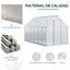 Outsunny Invernadero Policarbonato Aluminio de Jardín 190x375x199 cm 7,1m² Caseta de Exterior con Base Puerta Corredera y 2 Tragaluces para Cultivo Plantas Semillas Transparente, , large indicador imagen numero 4
