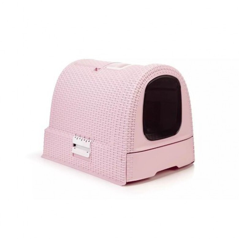 Caja cubierta de arena para gatos color Rosa, , large image number null