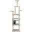Vidaxl rascador árbol con casa gris para gatos, , large indicador imagen numero 4