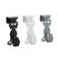 Pack de 3 ganchos para puerta color Gris, Blanco y Negro, , large indicador imagen numero 1