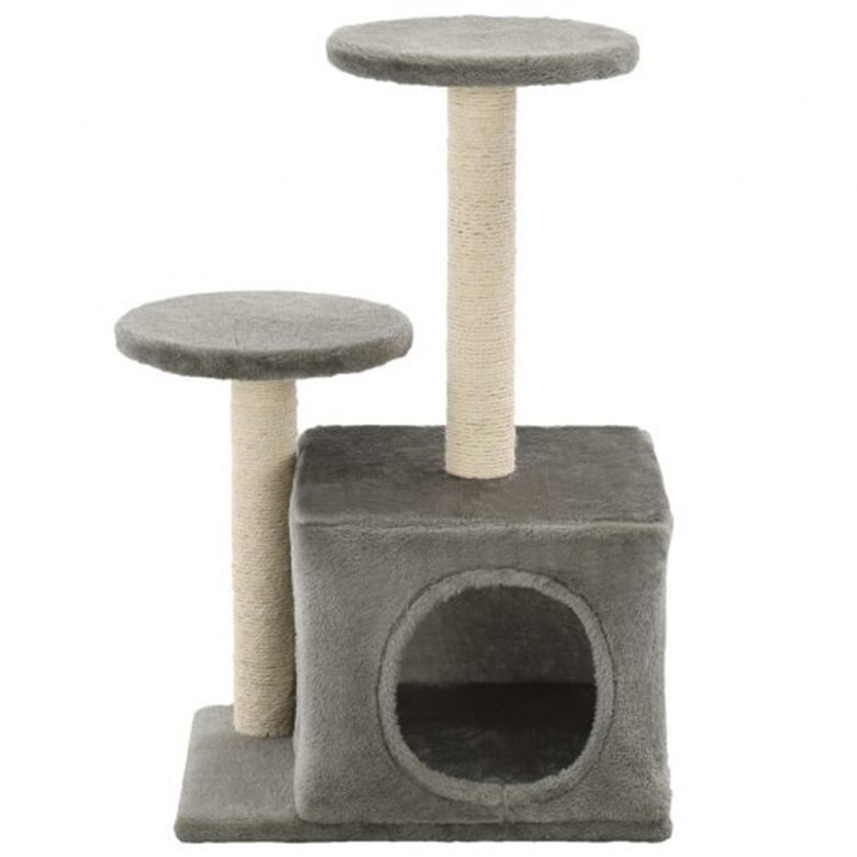 Rascador con poste de sisal para gatos color Gris, , large image number null