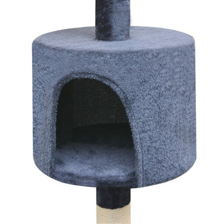 Rascador con poste de sisal para gatos color Azul, , large image number null