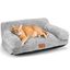 Nobleza Sofá Cama Gato 60 x 45 x 30 cm, Cama Ortopédica para Gatos, con Funda Extraíble y Base Antideslizante, Suave y Lavable Cama Perro Pequeño, Gris, , large indicador imagen numero 1