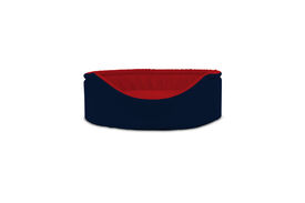 Gauty Cama Redonda Tela Impermeable azul y rojo para Perros y Gatos 