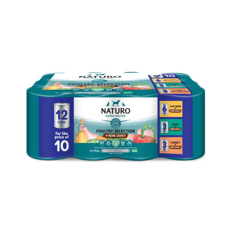 NATURO PERRO LATA MULTIPACK 12x390, , large Imagen numero 1