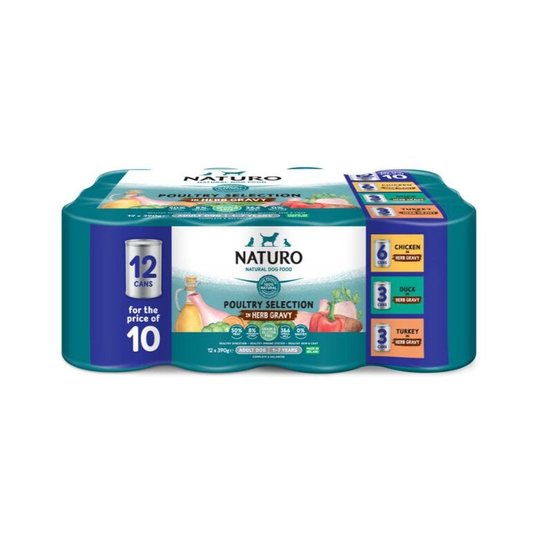 NATURO PERRO LATA MULTIPACK 12x390