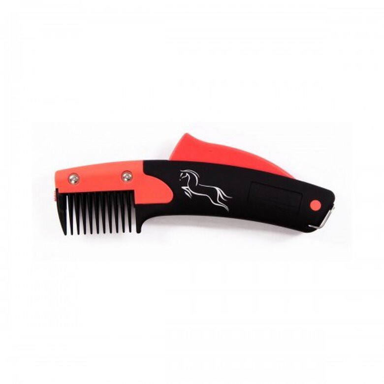 Peine Solocomb para caballos color Negro/Rojo, , large image number null