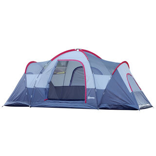 Outsunny Tienda de camping grande gris con bolsa de Transporte