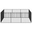 vidaXL Corralito para perros con 20 paneles acero galvanizado negro, , large indicador imagen numero 19