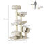 Pawhut árbol rascador con tubo de juego beige para gatos, , large indicador imagen numero 3