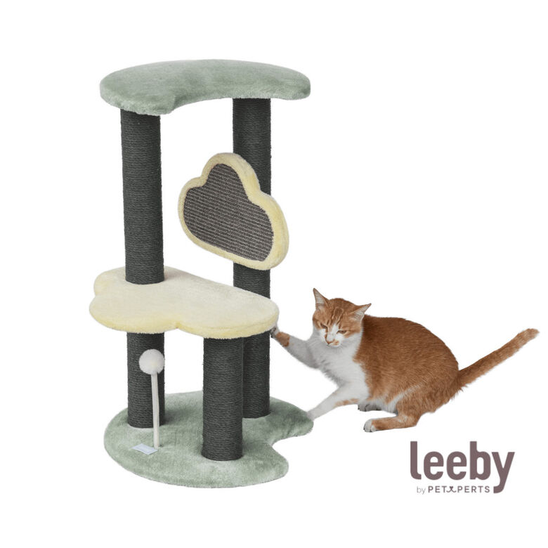 Leeby Karlo torre rascador con juguete para gatitos thumbnail