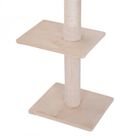 Rascador con poste de techo PawHut para gatos color Beige, , large image number null