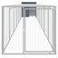 vidaXL Gallinero con corral acero galvanizado gris 110x1017x110 cm, , large indicador imagen numero 14