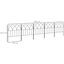 Outsunny Vallas de Jardín 205x45,5 cm Set de 5 Vallas Decorativas para Jardín de Metal Combinación Libre Barrera para Animales para Terraza Patio Césped Negro, , large indicador imagen numero 3