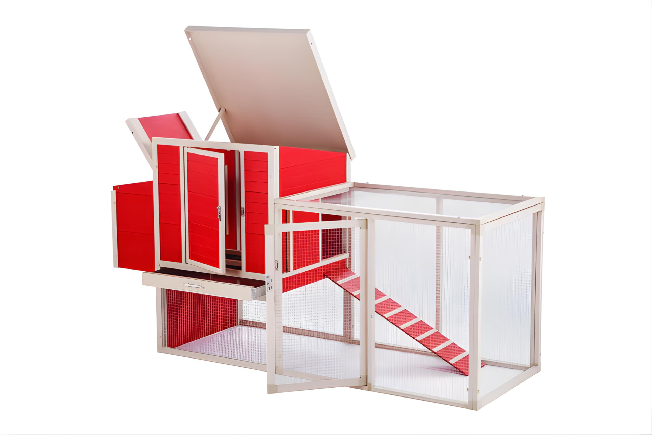 Gallinero Sonora con Parque para Exterior Capacidad 4-5 Aves - ECOFLEX Material sostenible y Duradero. F&aacute;cil Montaje, , large Imagen numero 1