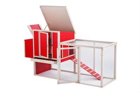 Gallinero Sonora con Parque para Exterior Capacidad 4-5 Aves - ECOFLEX Material sostenible y Duradero. F&aacute;cil Montaje