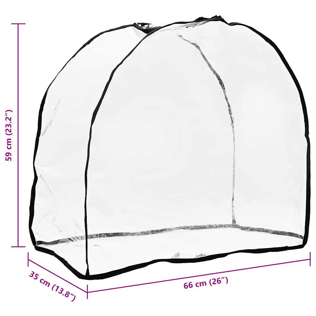 vidaXL Cubierta para cochecito de mascotas Otro Ajustable Transparente, , large Imagen numero 4