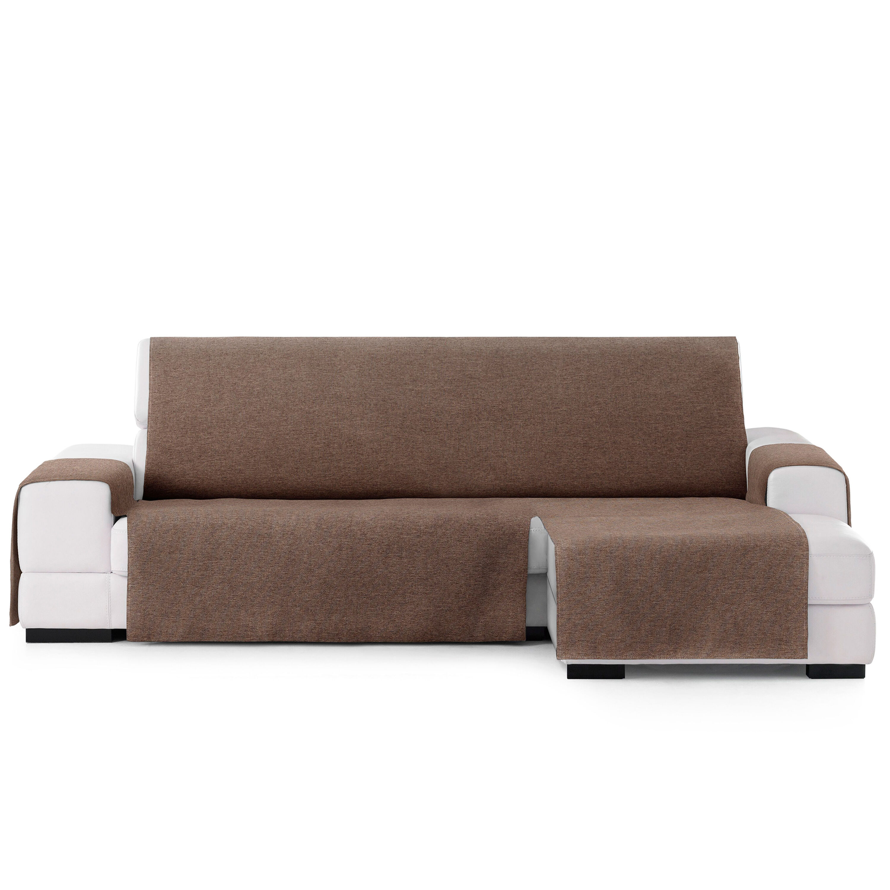 Vipalia Protector Cubre Sof&aacute; Chaise Derecho 290 Color Marr&oacute;n Modelo Brisa, , large Imagen numero 1