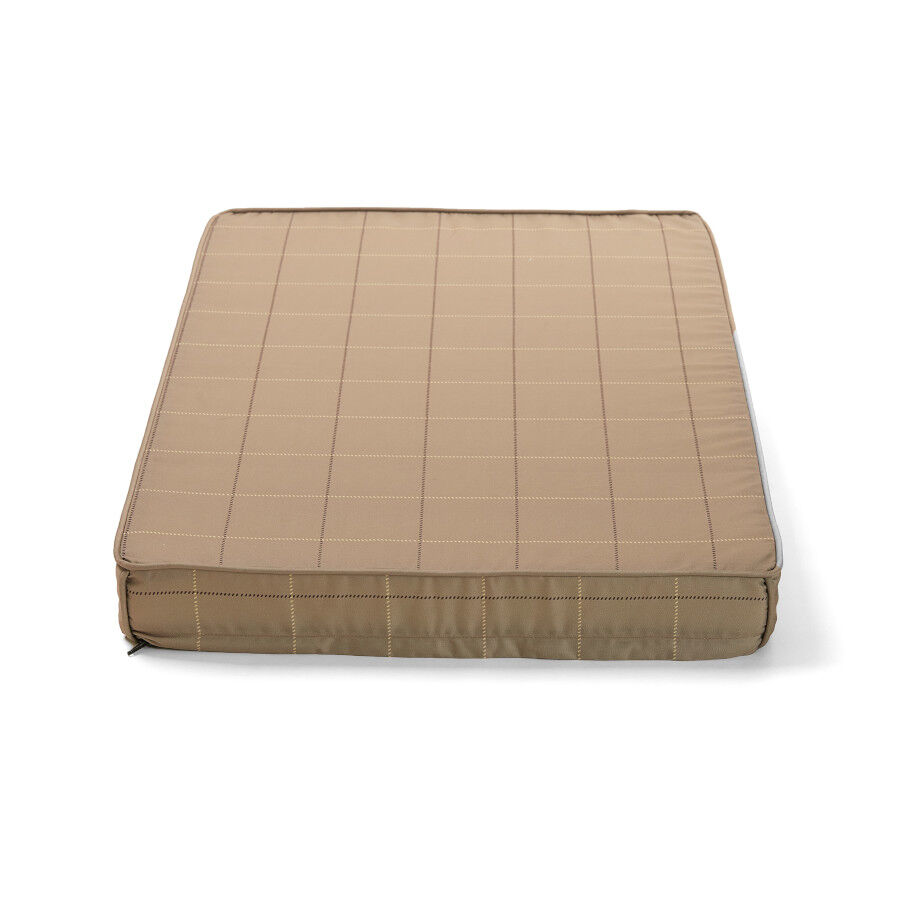 Leeby colchón viscoelástico marrón rayas para perros thumbnail