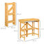 Outsunny Mesa de Plantaci&oacute;n Plegable Mesa de Jardiner&iacute;a de Madera con Placa de Zinc y Estante para Jard&iacute;n Terraza Balc&oacute;n 85x44x89 cm Amarillo, , large indicador imagen numero 3
