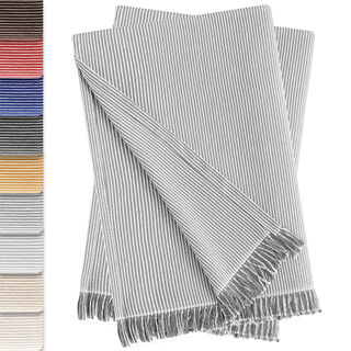 Vipalia Pack de 2 Plaid Paul Colchas Multiusos 230 x 260 cm Gris Oscuro