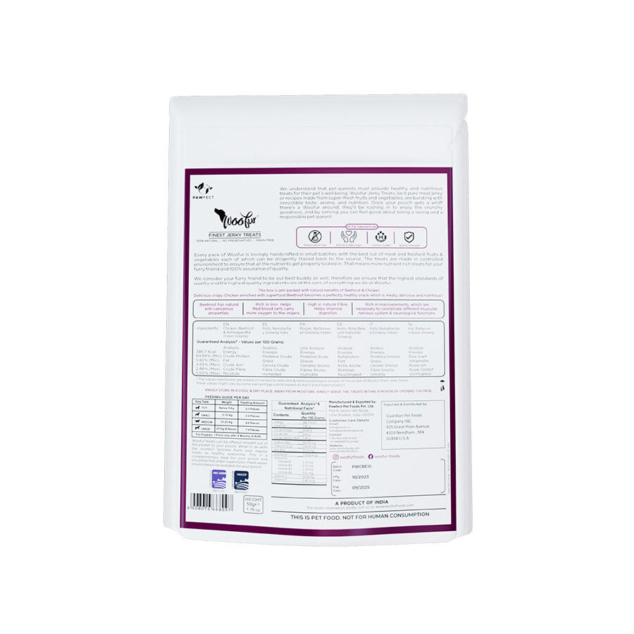 Delicias de carne seca: pollo y remolacha (50 g/1,76 oz), , large Imagen numero 2