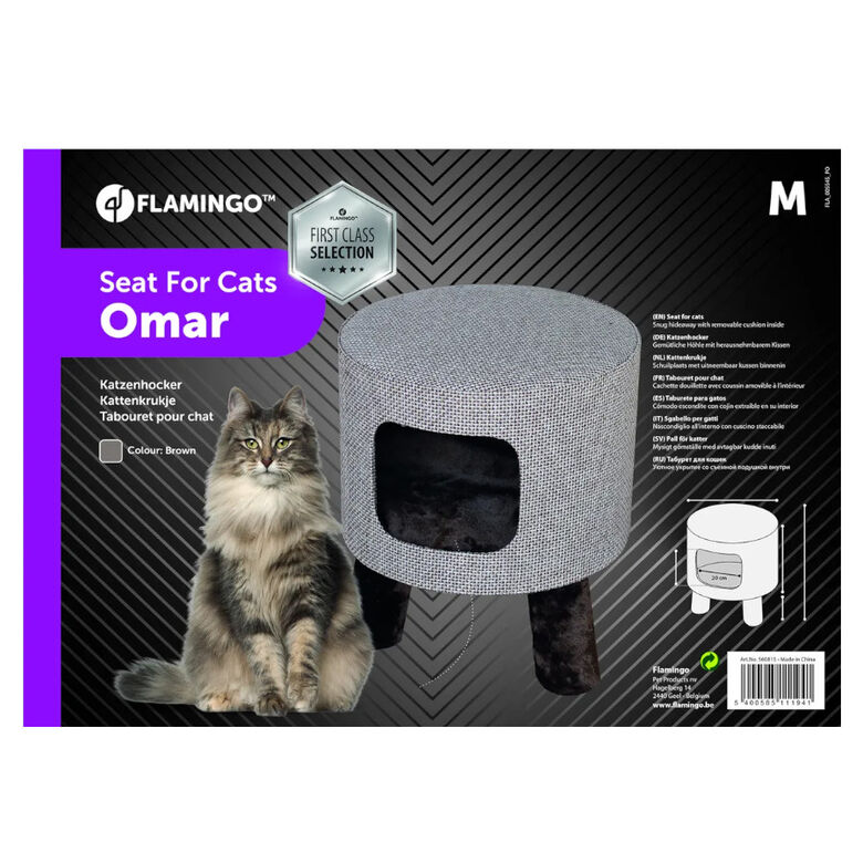 Flamingo Omar Cueva Taburete Marrón para gatos thumbnail