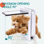 Nobleza - Gatera para Gatos, Puerta para Gato con Cierre Magnético de 4 vías, Puerta para Mascotas para Gatos y Perros pequeños, Puerta para Gatos con Cristal Transparente(Blanco, L), , large indicador imagen numero 5