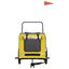vidaXL Remolque bicicleta para perros hierro tela Oxford amarillo gris, , large indicador imagen numero 7