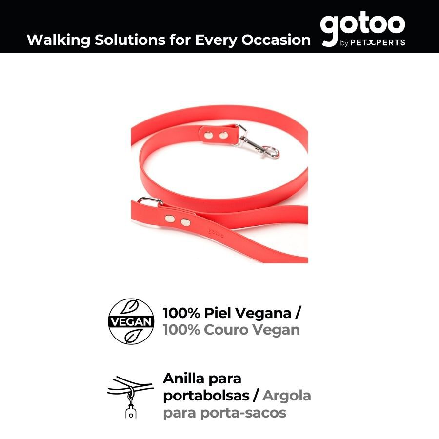 Gotoo Correa Biothane roja para perros, , large Imagen numero 3