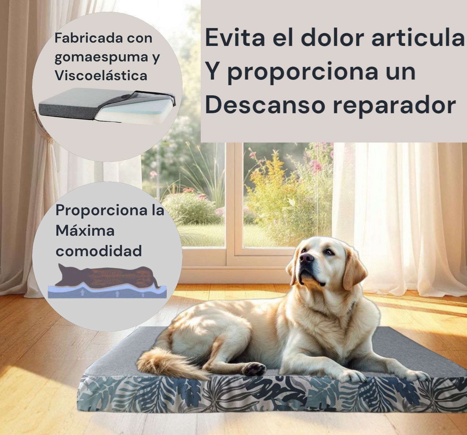 CAMA LULU GRIS ESAMPADO Talla XL., , large Imagen numero 2