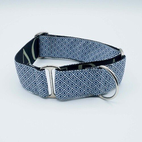 Baona collar martingale zanzibar de nylon reciclado azul para perros, , large Imagen numero 1