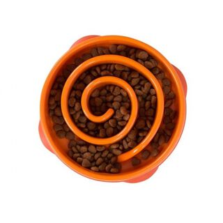 Outward Hound Slo Bowl Mini Comedero Naranja para perros, Outward Hound Slo Bowl Mini Comedero Naranja para perros