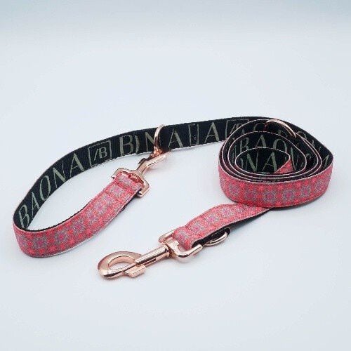 Baona correa haina multiposici&oacute;n de nylon reciclado rosa para perros, , large Imagen numero 1