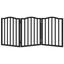 vidaXL Puerta para perros plegable 3 paneles madera álamo negra 150 cm, , large indicador imagen numero 9