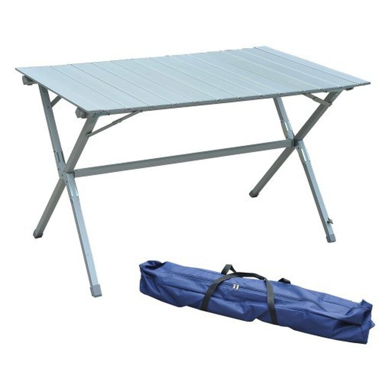 Mesa plegable Outsunny de camping de aluminio color Gris, , large image number null