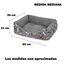 HOME MERCURY-Cesta,Cama Comoda para Perros,Gatos y Mascotas, con Relleno de Fibras,Resistente al Desgaste y Duradero (Mediano, Huesos), , large indicador imagen numero 2