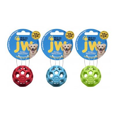 JW Dog pelota de caucho con agujeros para perros