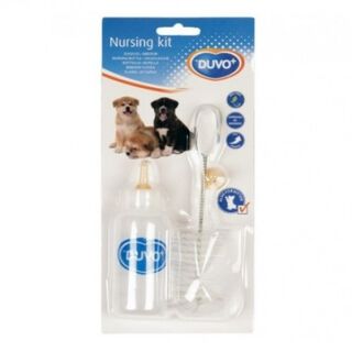 Biberón con cepillos y tetina para cachorros color Transparente