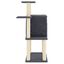 vidaXL Rascador para gatos con postes de sisal gris oscuro 97 cm, , large indicador imagen numero 3