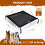 Nobleza Cama Elevada Perro, Cama Refrescante Perro, Cama de Mascotas Transpirable para Exterior Interior Jardín Terraza, Cama Perro Robusto Lavable, Negro, L, 124x90x20CM, , large indicador imagen numero 2