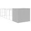 vidaXL Caseta perro corral acero galvanizado gris claro 214x1069x181cm, , large indicador imagen numero 8