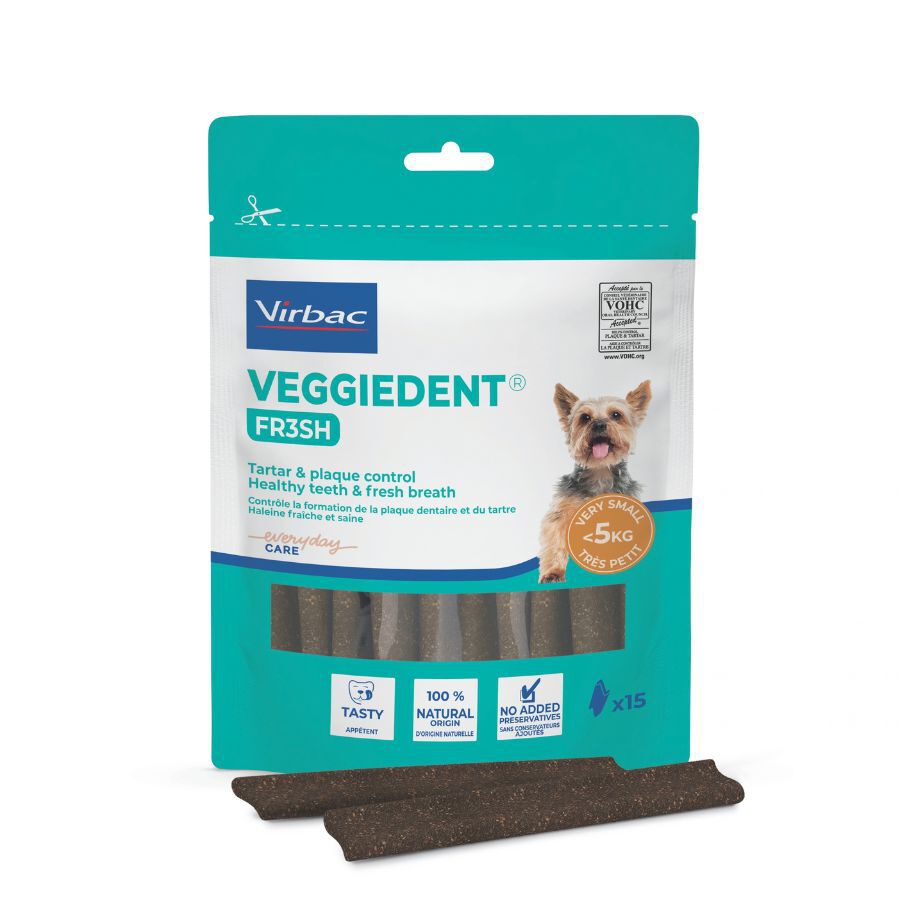 15 barritas Virbac Snacks Dentales VeggieDent Fresh para perros Toy, , large Imagen numero 1