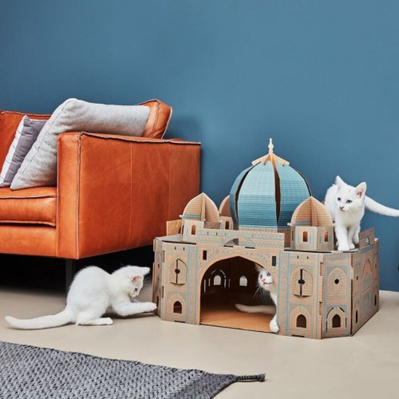 Casita Landmarks Taj Mahal Poopy Cat color Marrón y Azul, , large image number null