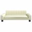 vidaXL Cama para perros de cuero sintético crema 70x45x30 cm, , large indicador imagen numero 6