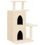 vidaXL Rascador para gatos con postes de sisal color crema 97 cm, , large indicador imagen numero 1