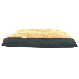 Gauty Cama Redonda Tela Impermeable y pelo gris y beige oscuro para Perros y Gatos 