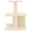 vidaXL Rascador para gatos con postes de sisal color crema 48 cm, , large indicador imagen numero 3